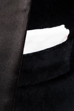 Hand-Embroidered Initial "Z" White Linen Pocket Square