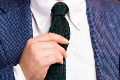 Hunter Green Silk Knit Tie