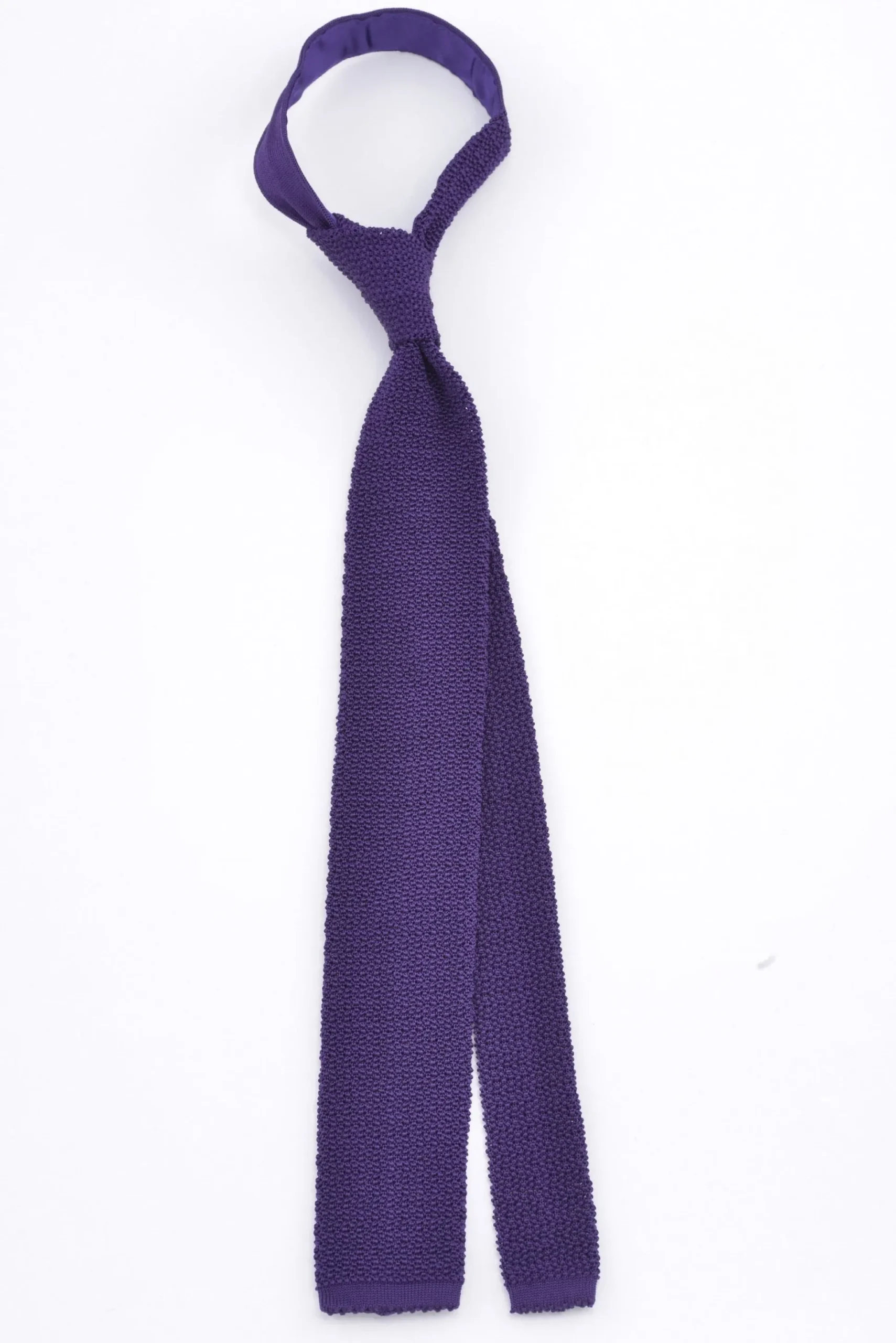 Imperial Purple Silk Knit Tie