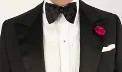 Large Black Butterfly Silk Satin Bow Tie