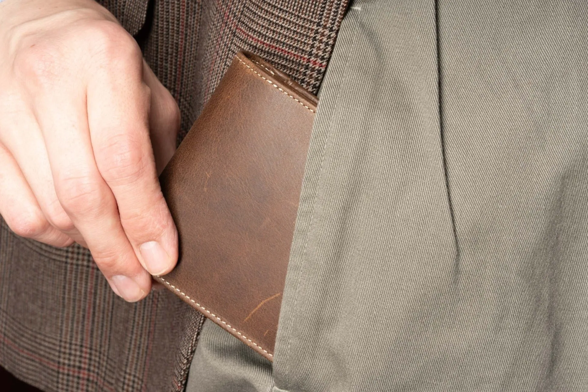 Le Grand 10 Card Antique Mahogany Leather Wallet