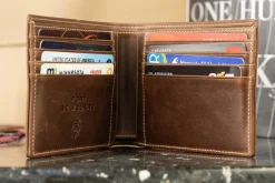 Le Grand 10 Card Antique Mahogany Leather Wallet