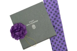 Life-Sized Dark Purple Carnation Boutonnière Flower