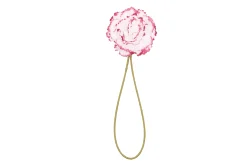 Life-Sized Magenta-Edged White Carnation Boutonnière