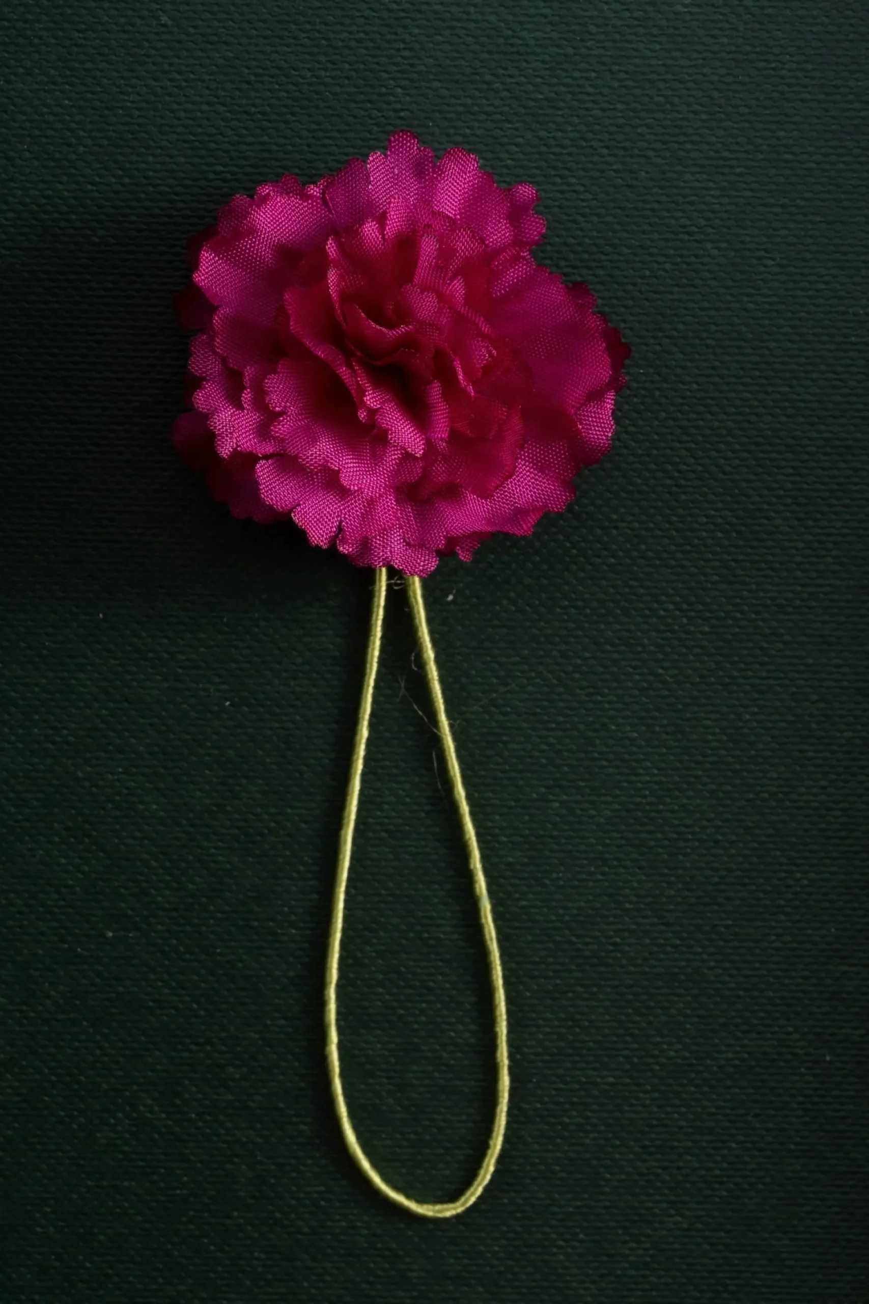 Life-Sized Purple Carnation Boutonnière Flower
