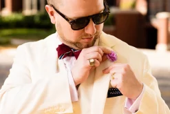 Life-Size Pale Pink Carnation Boutonnière Flower