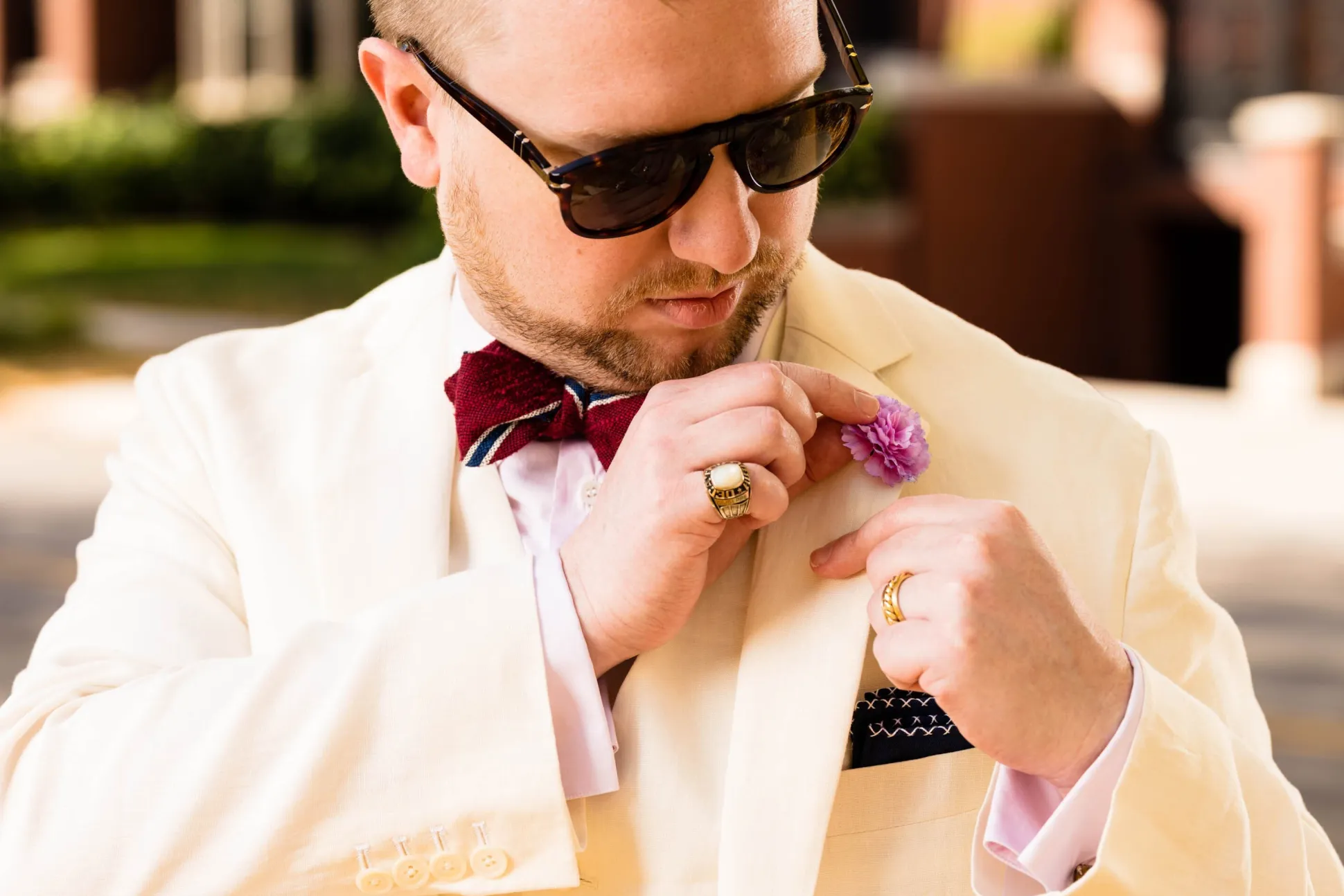 Life-Size Pale Pink Carnation Boutonnière Flower