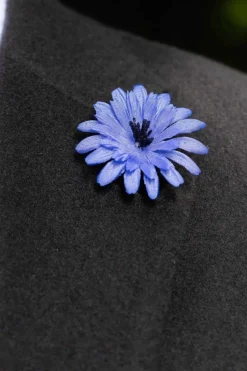 Light Blue Chicory Boutonnière Flower