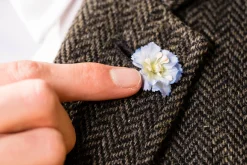 Light Blue Delphinium Boutonnière Flower