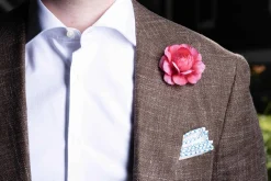 Magenta Camellia Boutonnière Flower