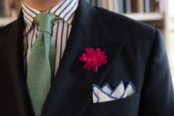 Magenta Dahlia Silk Boutonnière Flower