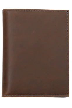 Mahogany & Blue Two Tone Full-Grain Leather Passport Holder