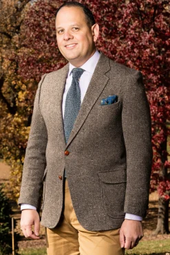 Melange Blue & Green Silk Knit Tie