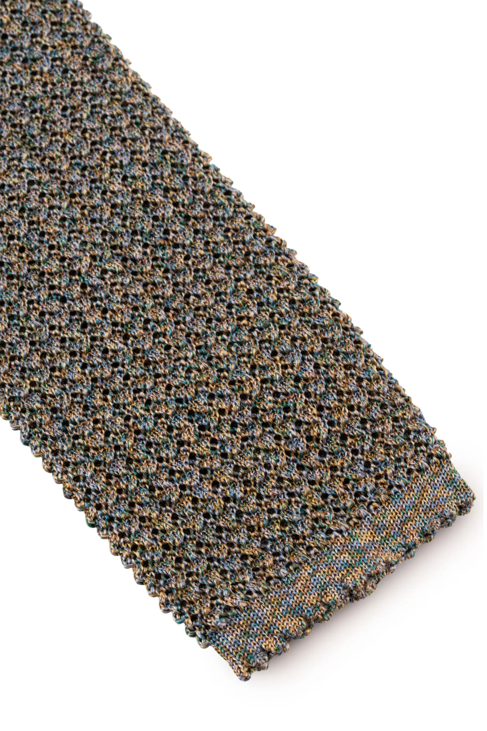 Melange Oatmeal & Spring Silk Knit Tie