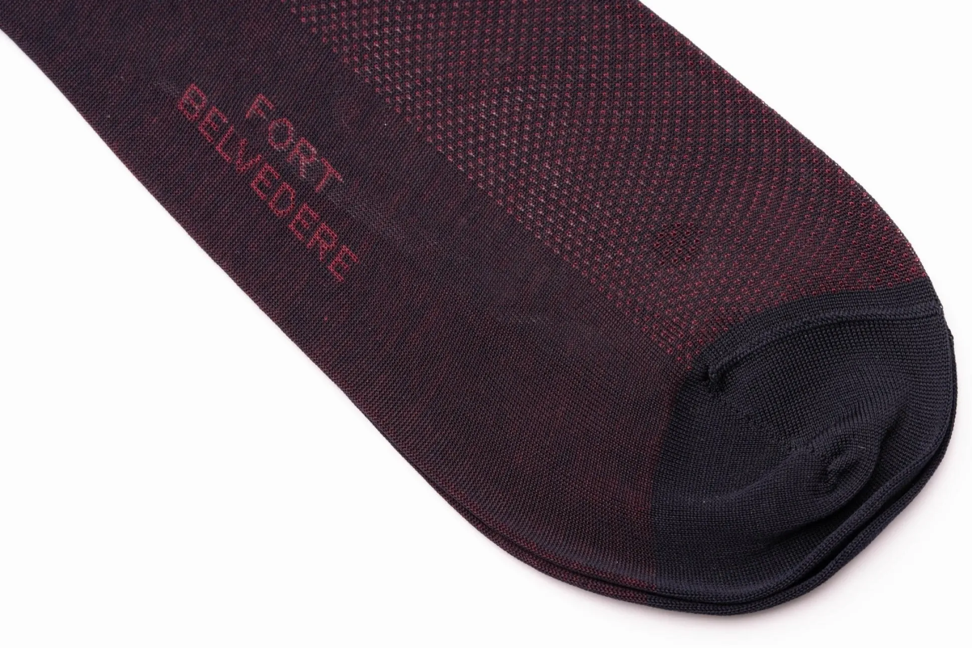 Midnight Blue & Burgundy Two-Tone Cotton Socks