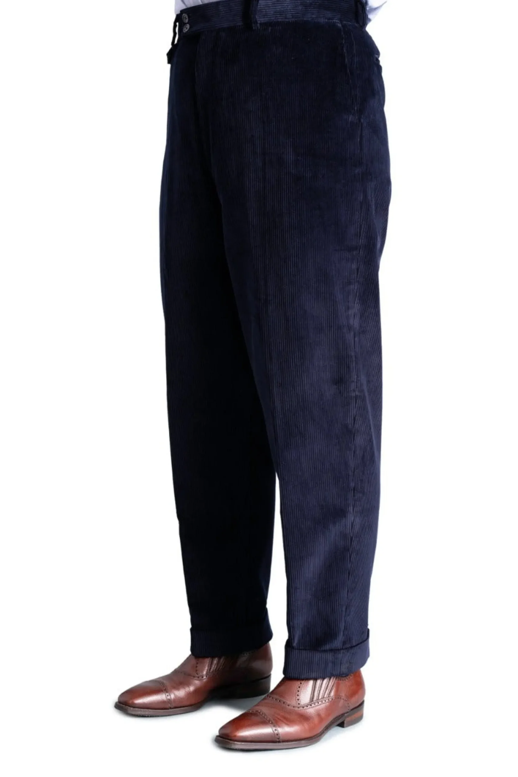 Midnight Navy Blue Stancliffe Corduroy Trousers