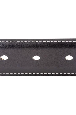 Navy Blue Museum Calf Leather Belt