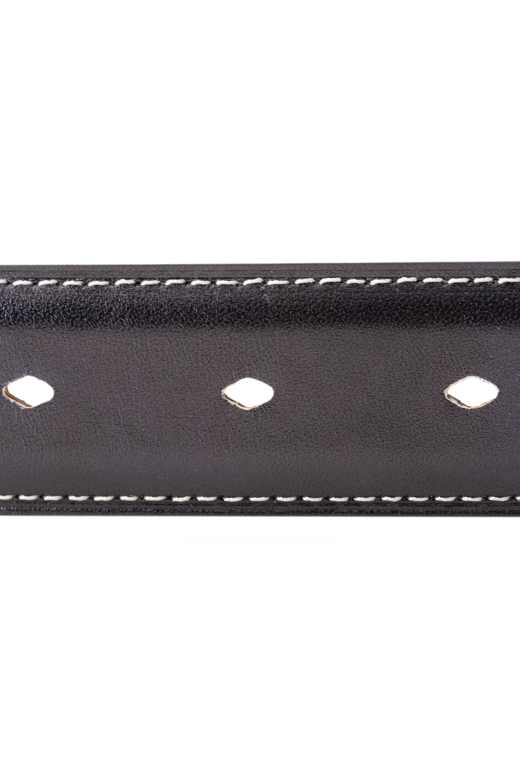 Navy Blue Museum Calf Leather Belt