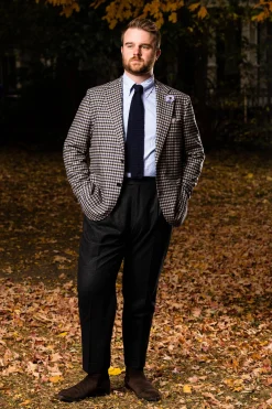 Navy Silk Knit Tie