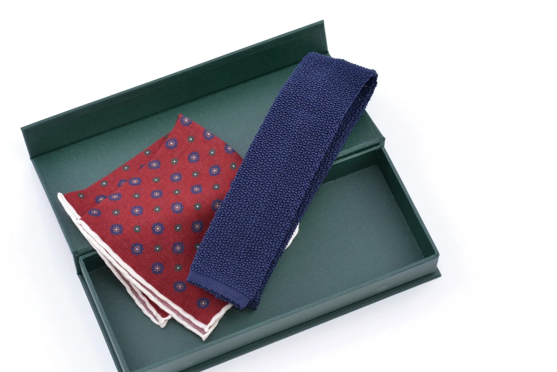 Navy Silk Knit Tie