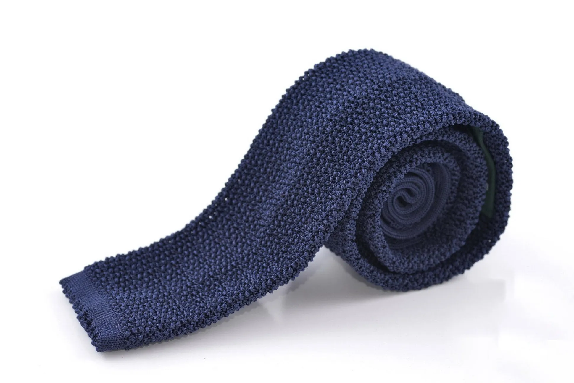 Navy Silk Knit Tie