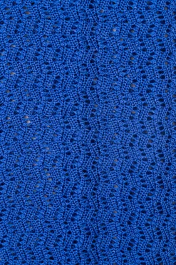 Ocean Blue Zigzag Silk Knit Tie