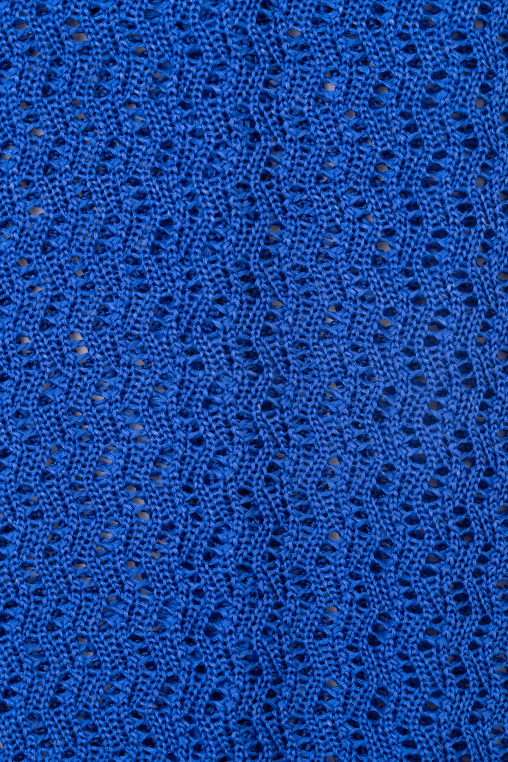 Ocean Blue Zigzag Silk Knit Tie
