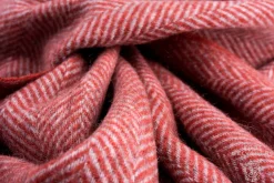 Orange Herringbone Cashmere Scarf