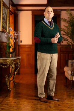 Pale Taupe Stancliffe Corduroy Trousers