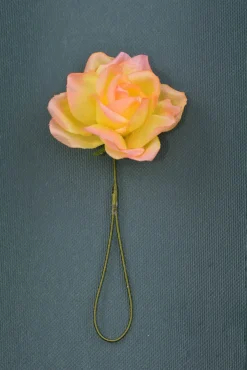 Peach Spray Rose Boutonnière Flower
