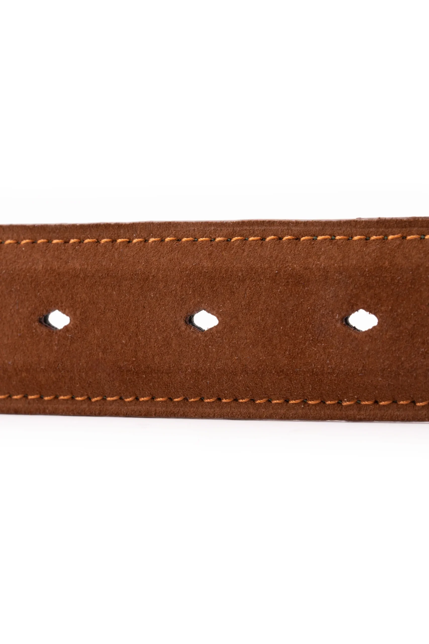 Polo Brown Suede Calf Leather Belt