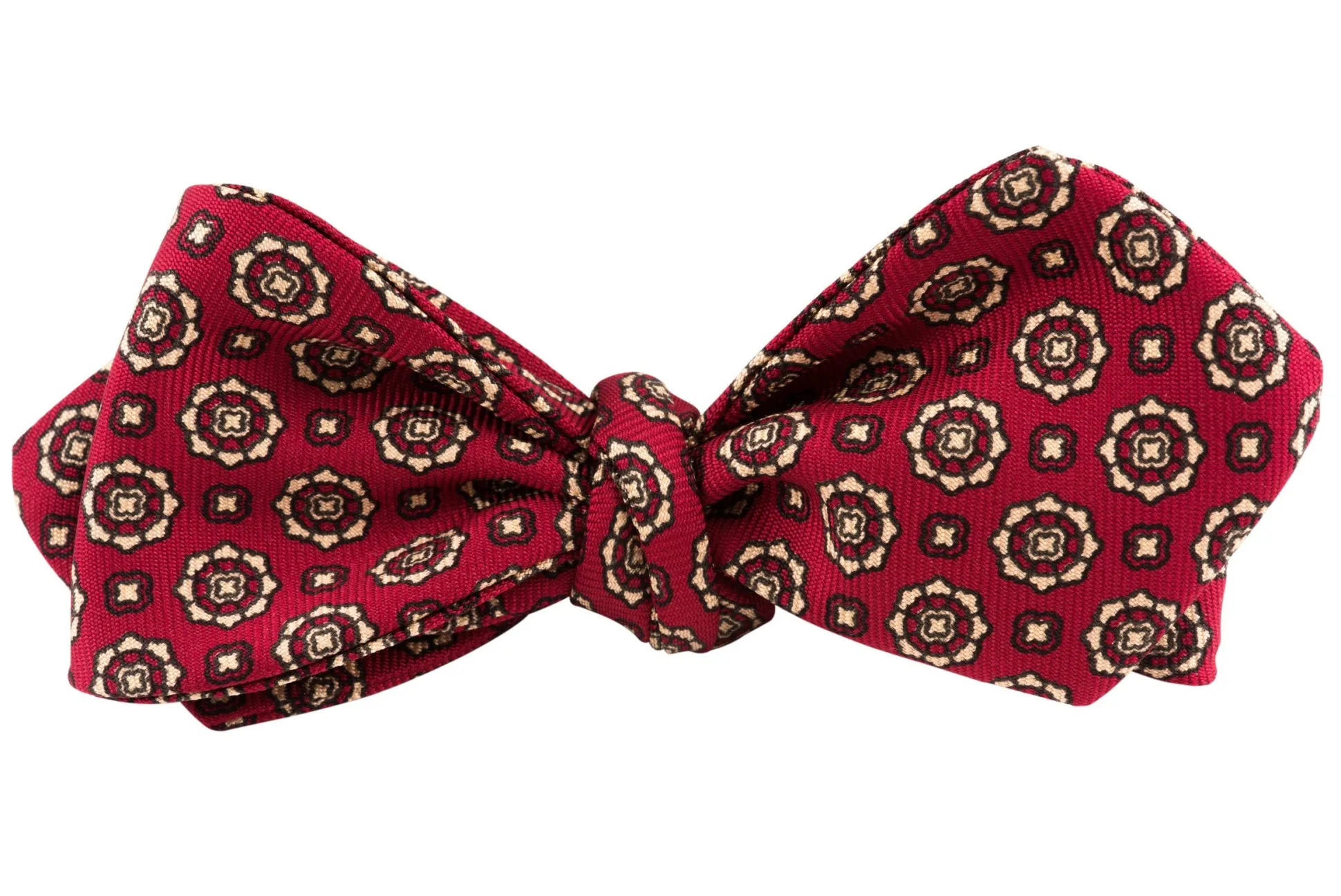 Red & Buff Neats Ancient Madder Silk Bow Tie
