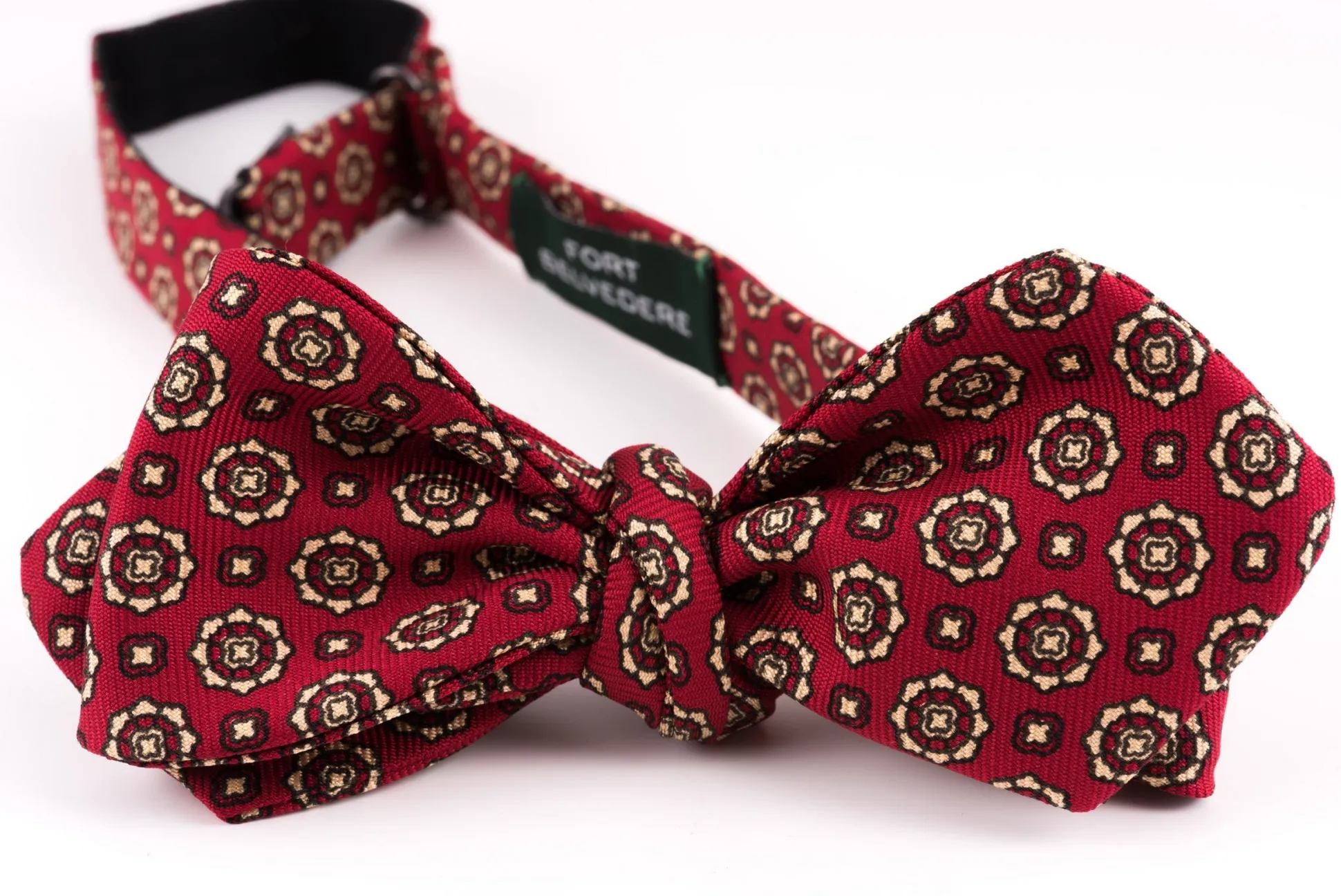 Red & Buff Neats Ancient Madder Silk Bow Tie