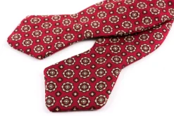Red & Buff Neats Ancient Madder Silk Bow Tie
