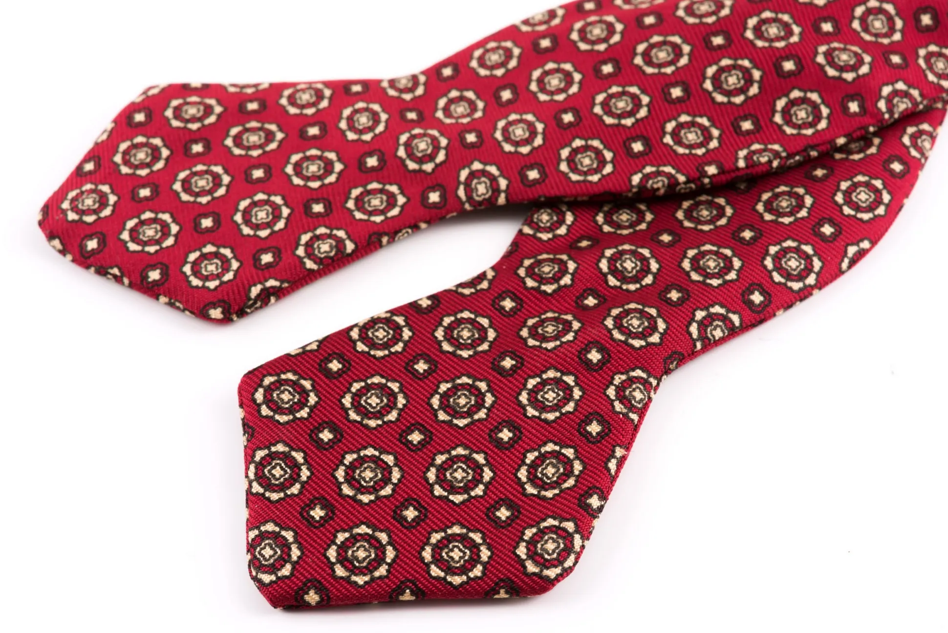 Red & Buff Neats Ancient Madder Silk Bow Tie