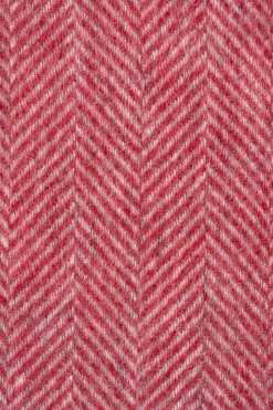 Red Herringbone Cashmere Scarf