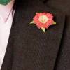 Red Sweet William Silk Boutonnière Flower