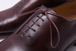 Round Burgundy Waxed Cotton Shoelaces