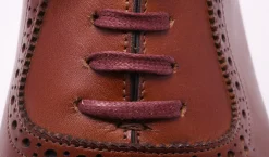 Round Burgundy Waxed Cotton Shoelaces