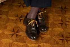 Round Cognac Waxed Cotton Bootlaces
