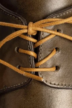 Round Cognac Waxed Cotton Shoelaces