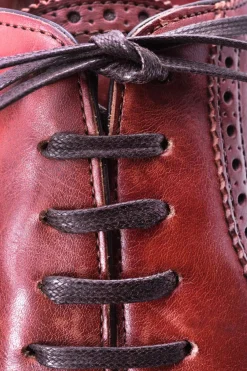 Round Dark Brown Waxed Cotton Bootlaces