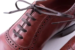 Round Dark Brown Waxed Cotton Bootlaces