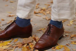 Round Dark Brown Waxed Cotton Shoelaces