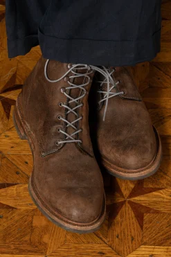 Round Dark Gray Waxed Cotton Shoelaces