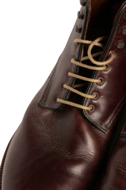 Round Dark Havana Brown Waxed Cotton Bootlaces