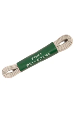 Round Medium Gray Waxed Cotton Bootlaces
