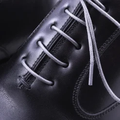 Round Mid Gray Waxed Cotton Shoelaces