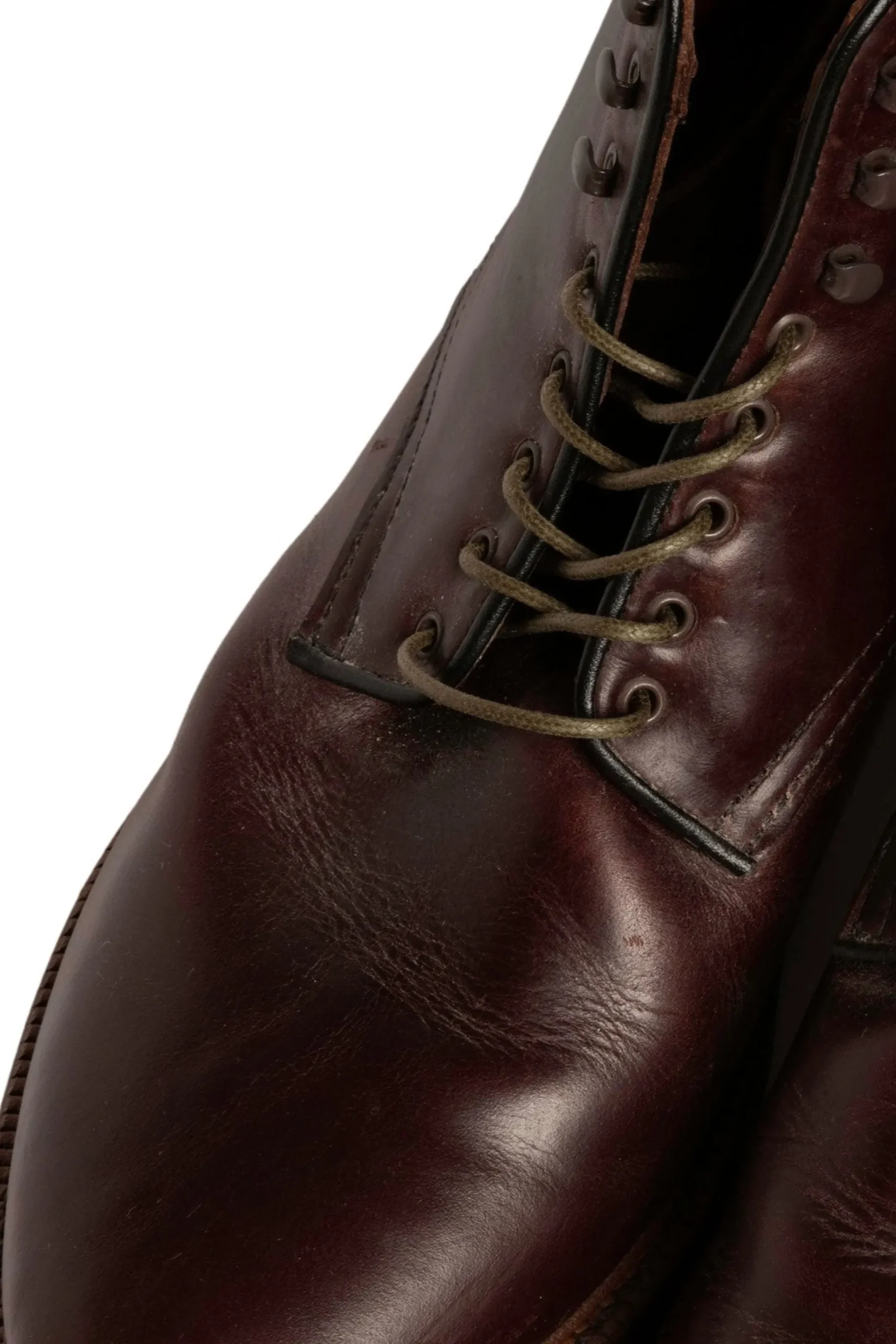 Round Military Green Waxed Cotton Shoelaces