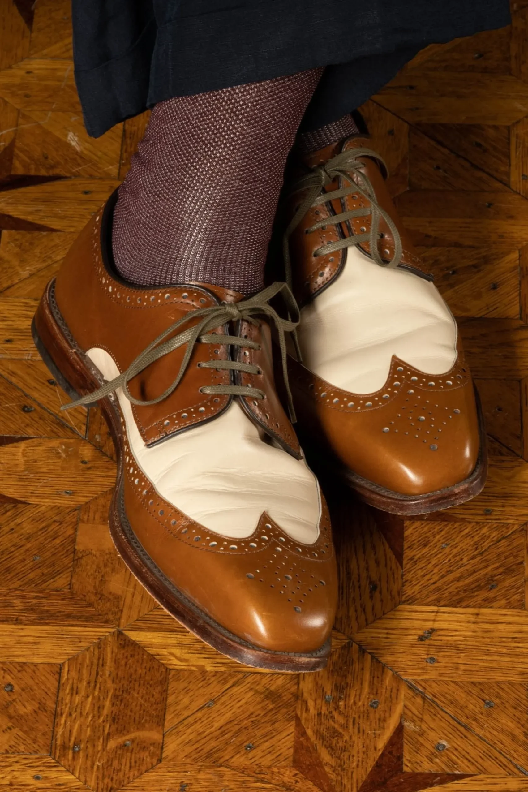 Round Military Green Waxed Cotton Shoelaces
